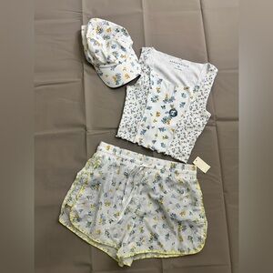 AEROPOSTALE ‼️ITS A SET‼️ floral summer short set with hat! NWT. Size Sm and Xs